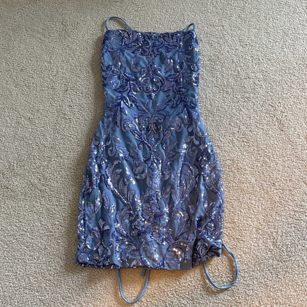 Windsor Light Blue Sequin Dress